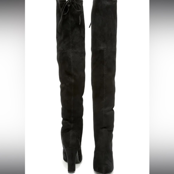 Steve Madden Gorgeous Black Suede Over the Knee Boots, Size 7.5, NWT - Picture 3 of 6